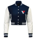 Women Varsity Wool and Leather Jacket