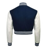 Women Varsity Wool and Leather Jacket - Image 2