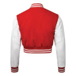 Women Varsity Wool and Leather Jacket - Image 2