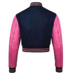 Women Varsity Wool and Leather Jacket - Image 2