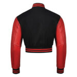 Women Varsity Wool and Leather Jacket - Image 2