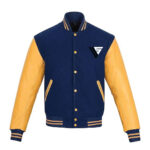 Men Varsity Wool and Leather Jacket