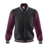 Men Varsity Wool and Leather Jacket