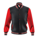 Men Varsity Wool and Leather Jacket